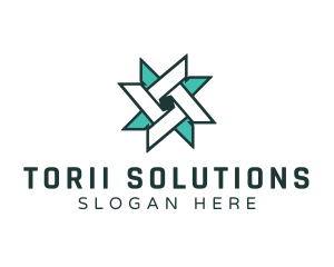 Ninja Turquoise Star logo design