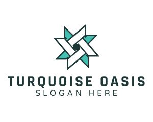 Ninja Turquoise Star logo design