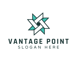 Point - Ninja Turquoise Star logo design