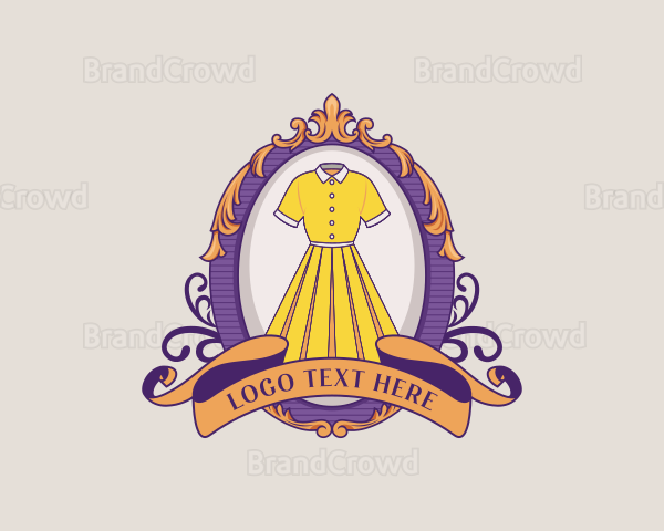 Retro Dress Fashion Logo