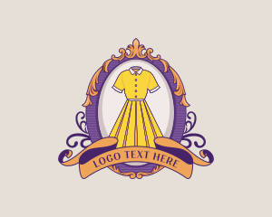 Feminine - Retro Dress Fashion logo design