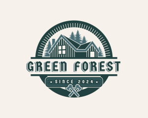 Woods - Cabin Woods Carpentry logo design