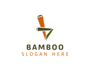 Eco Bamboo Letter B logo design