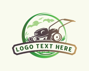 Lawn Grass Cutter logo design