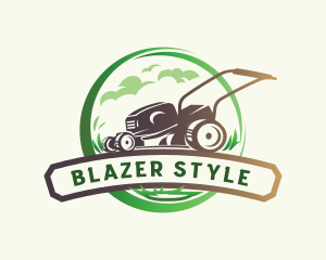 Lawn Grass Cutter logo design