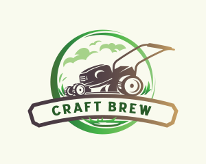 Lawn Grass Cutter logo design