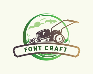 Lawn Grass Cutter logo design