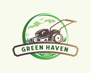 Turf - Lawn Grass Cutter logo design