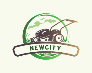 Lawn Grass Cutter logo design