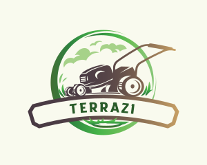 Lawn Grass Cutter logo design