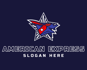 American Fighter Jet logo design