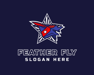 American Fighter Jet logo design