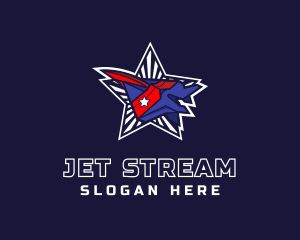 Jet - American Fighter Jet logo design