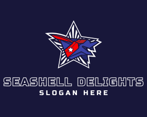 American Fighter Jet logo design