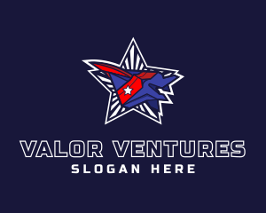 Veteran - American Fighter Jet logo design