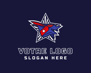 Veteran - American Fighter Jet logo design