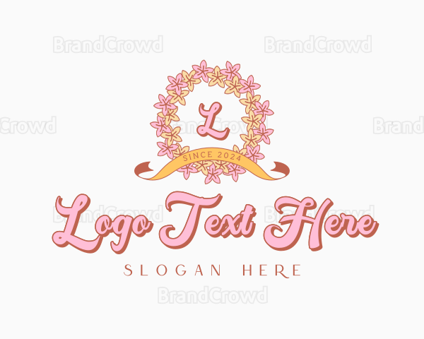 Cute Floral Wreath Logo