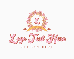 Cute Floral Wreath Logo