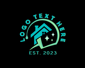 Sanitation - Squeegee House Cleaning logo design