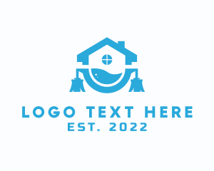 Mop - House Cleaning Sanitation logo design