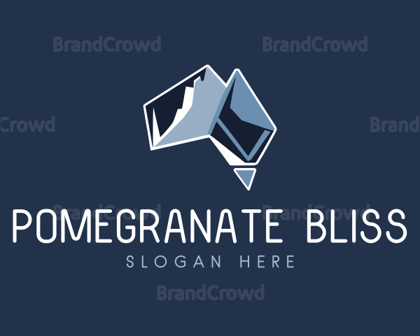 Geometric Blue Australia Logo