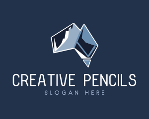 Geometric Blue Australia logo design