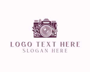 Vlogging - Camera Floral Videographer logo design