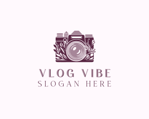 Camera Floral Videographer logo design