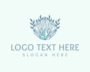 Crystal Luxury Wreath logo design