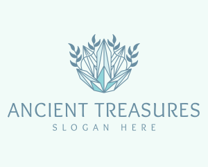 Crystal Luxury Wreath logo design