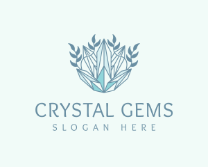 Crystal Luxury Wreath logo design