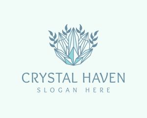 Crystal Luxury Wreath logo design