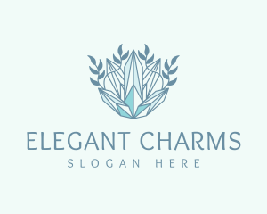 Crystal Luxury Wreath logo design