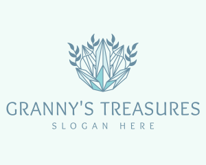 Crystal Luxury Wreath logo design