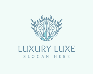 Crystal Luxury Wreath logo design