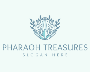 Crystal Luxury Wreath logo design