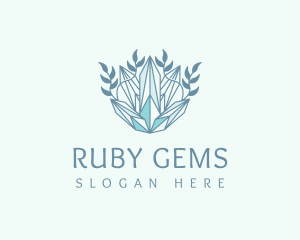 Ruby - Crystal Luxury Wreath logo design