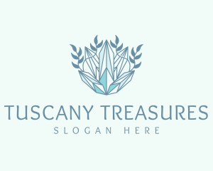 Crystal Luxury Wreath logo design