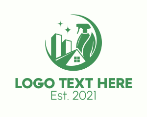 Housekeeping - Green Hygienic Structure logo design