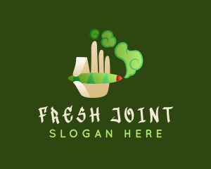 Joint - Hand Smoking Joint logo design
