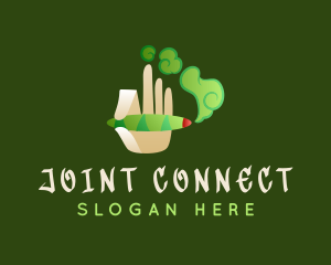 Joint - Hand Smoking Joint logo design