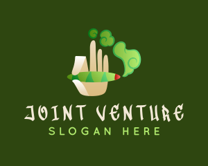 Joint - Hand Smoking Joint logo design