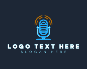Singer - Podcast Sound Microphone logo design