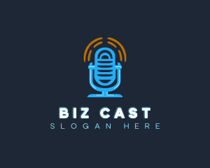 Podcast - Podcast Sound Microphone logo design