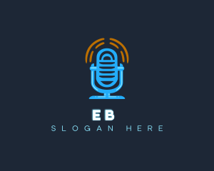 Audio Transcriber - Podcast Sound Microphone logo design