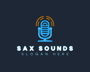 Podcast Sound Microphone logo design