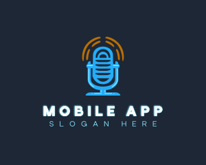 Podcast - Podcast Sound Microphone logo design