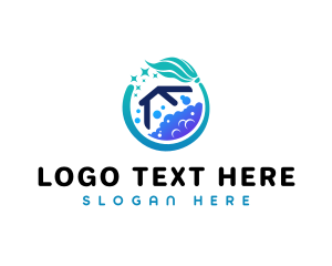 Disinfect - Mop Home Cleaner logo design