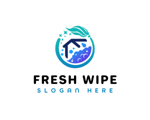 Wipe - Mop Home Cleaner logo design