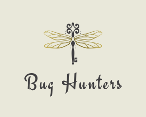 Entomology - Luxe Dragonfly Key logo design